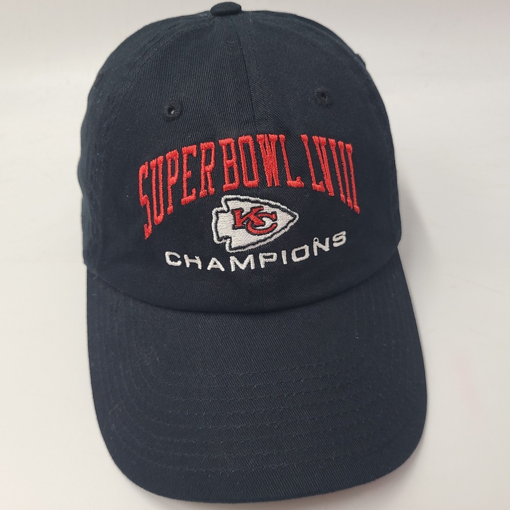 Kansas‎ City Chiefs Hat Strapback Fan Favorite Black Super Bowl LVIII Champions